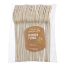 Eco Biodegradable Material Wooden Forks - 15.5cm(50 Pack)