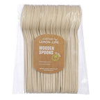 Eco Biodegradable Material Wooden Spoons - 15.5cm(50 Pack)