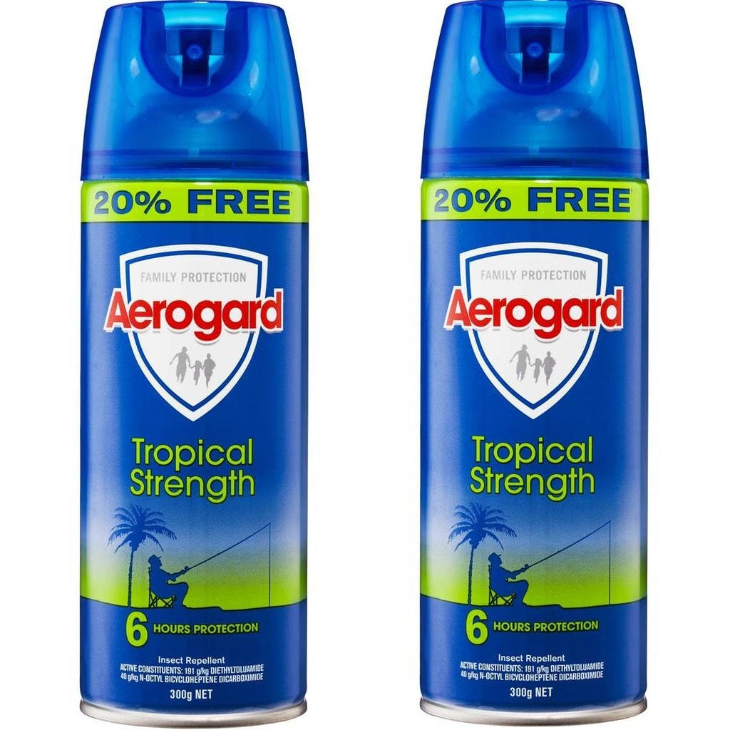 2 Pack x Aerogard Insect Repellent Tropical Strength 300g