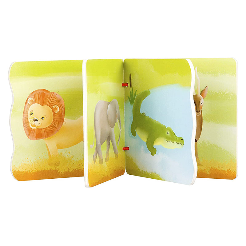 Classic World Animal Pictures Wooden Baby Book