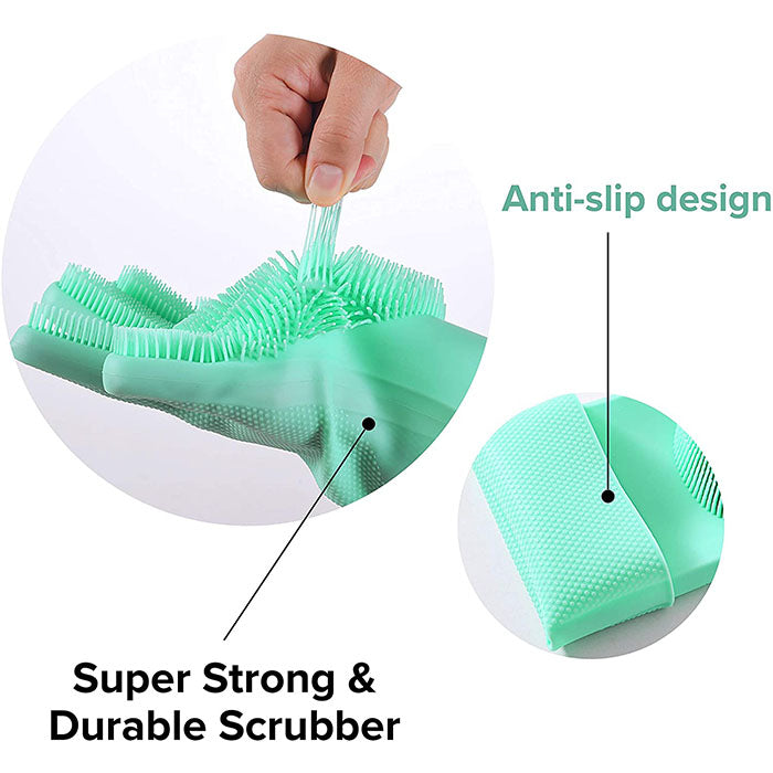 Spiffy Scrub Magic Silicone Scrubbing Gloves