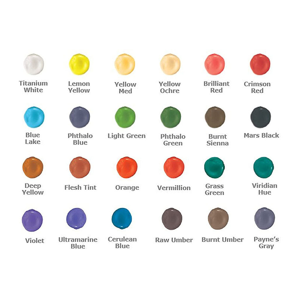 Derwent Academy Acrylic Paints 12ml - 24 Pack