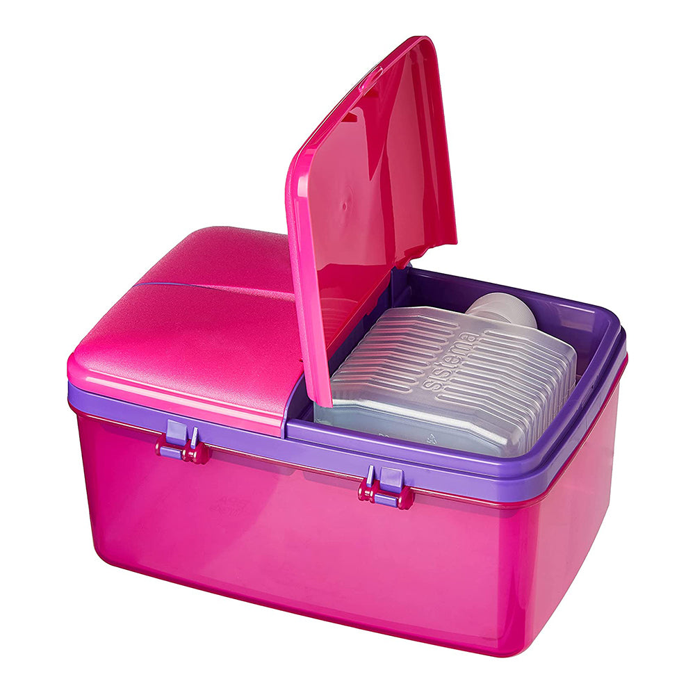 Sistema Quaddie Coloured Lunch Box - 2L