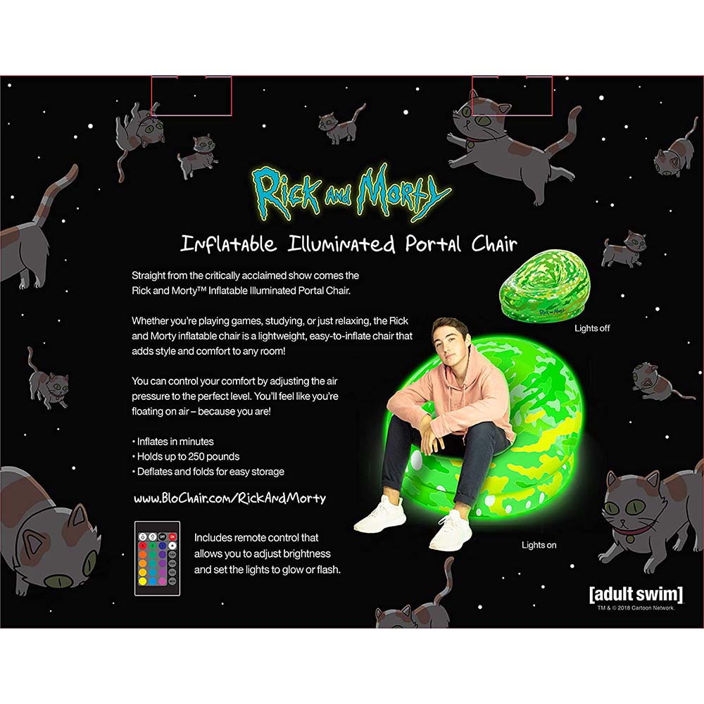 Rick & Morty Inflatable Chair - Illuminated Portal