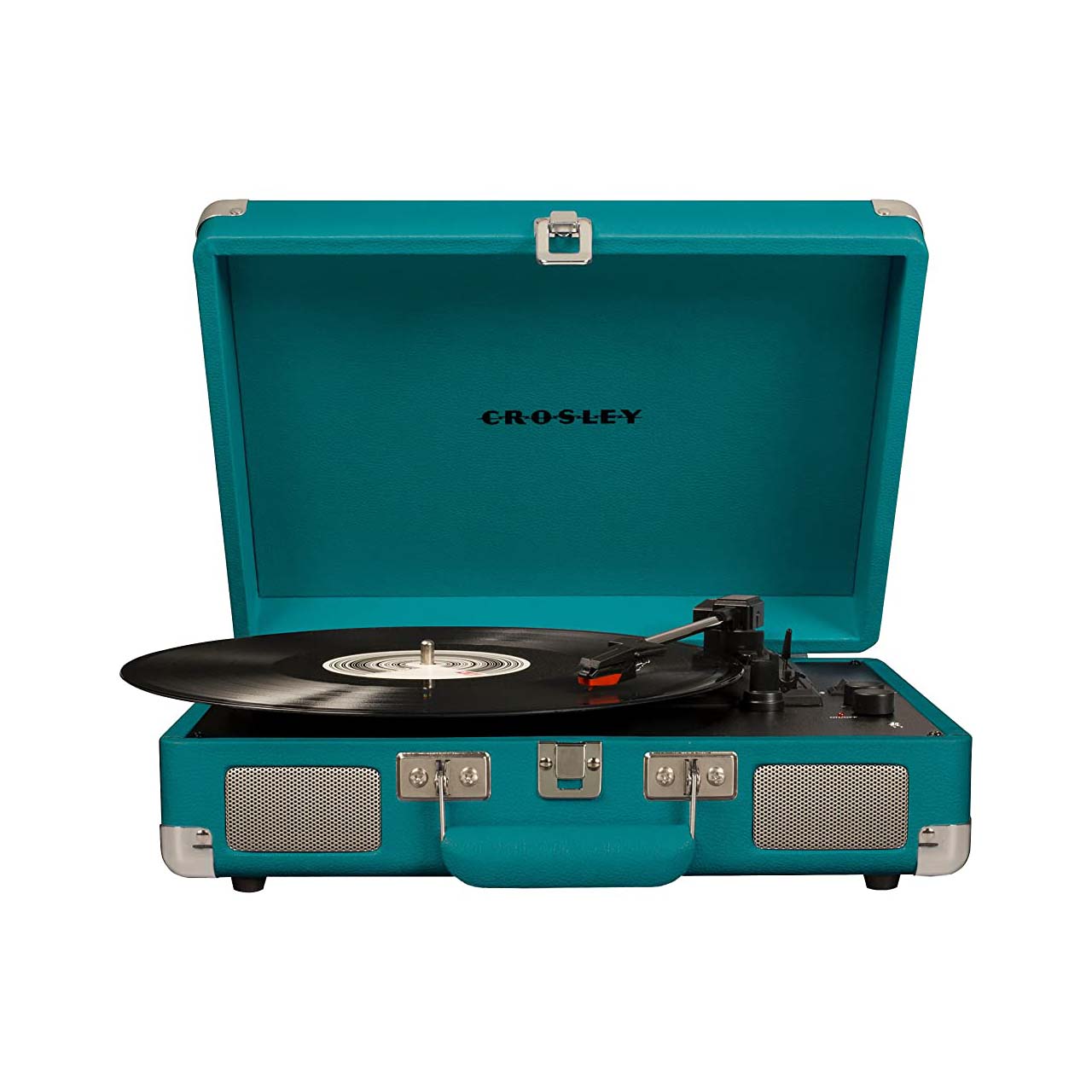 Crosley Cruiser Deluxe Vintage 3-Speed Portable Turntable + Free Record Storage Crate