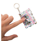 Reversible Sequin Notebook Keychains