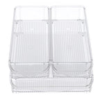 Boxsweden Crystal 3 Piece Storage Tray - 30x30x10cm