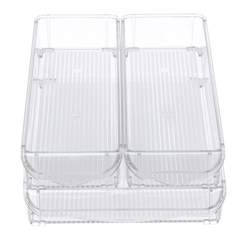 Boxsweden Crystal 3 Piece Storage Tray - 30x30x10cm