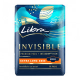 Libra Invisible Extra Long Goodnights Pads With Wings - 10 Pack