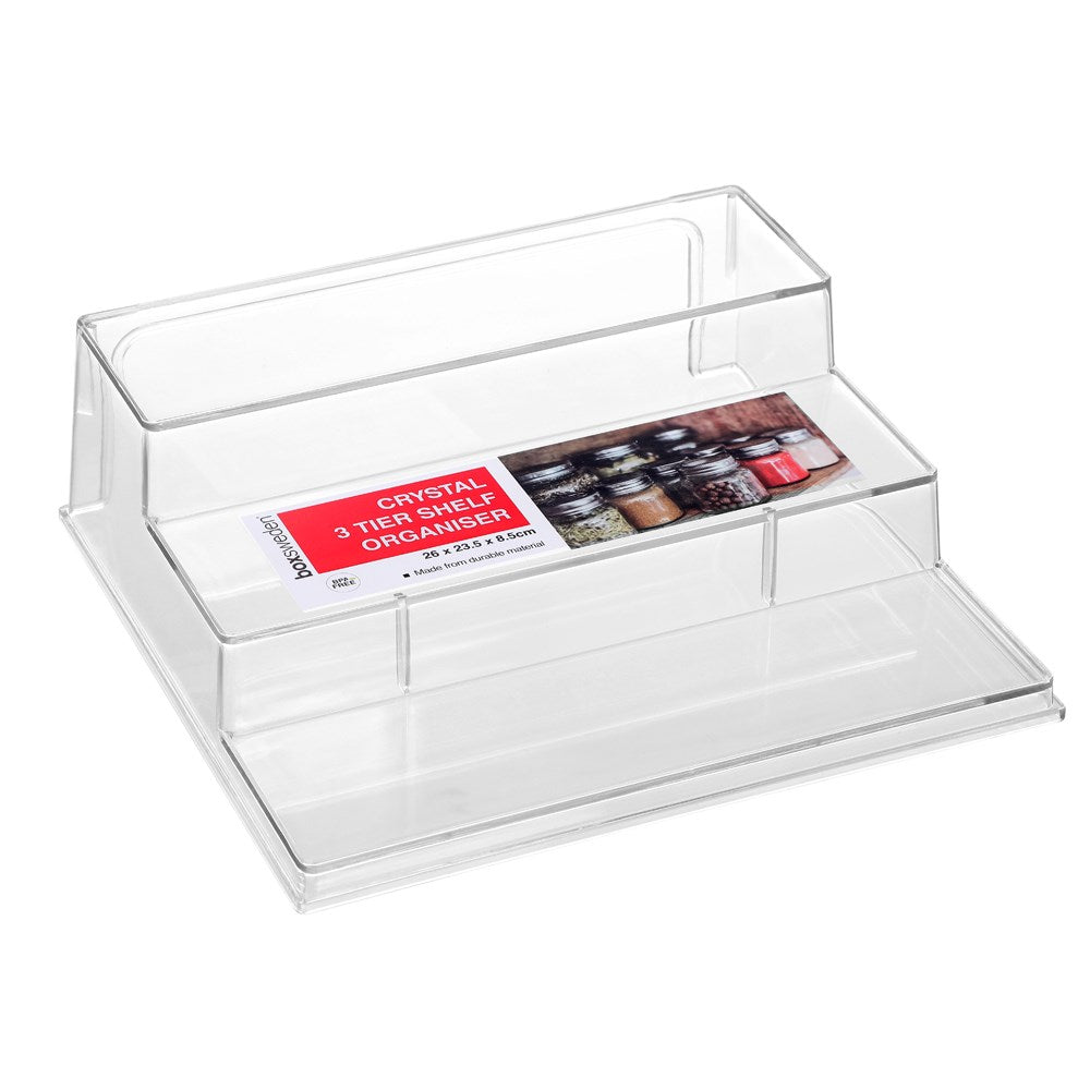 Boxsweden Crystal 3-Tier Shelf Organiser Spice Rack