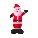 Deluxe Inflatable Plush Santa with Multi LED Disco Lights - 2.45m