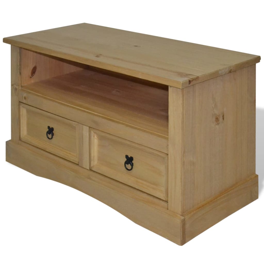 Tv Cabinet Mexican Pine Corona Range 91x43x56 Cm