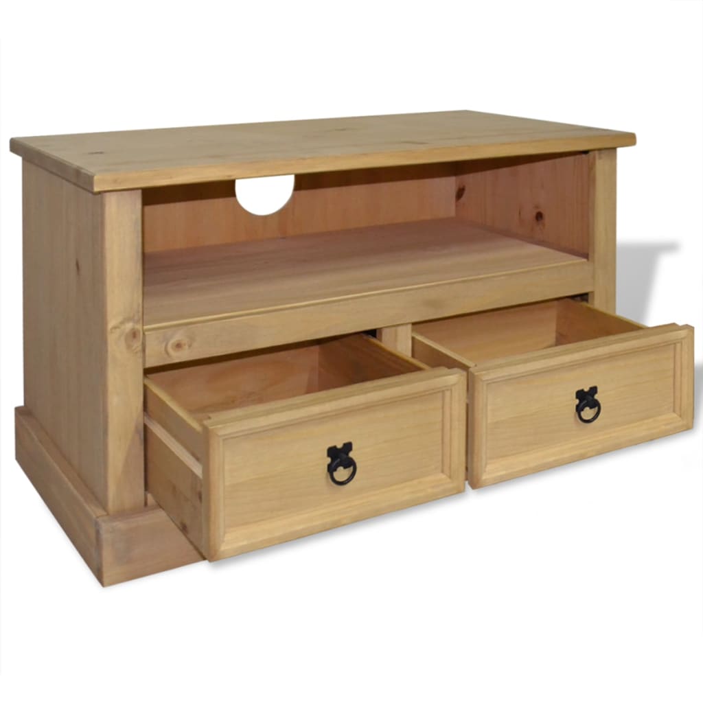 Tv Cabinet Mexican Pine Corona Range 91x43x56 Cm
