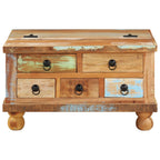 Coffee Table Reclaimed Wood 70x70x38 Cm