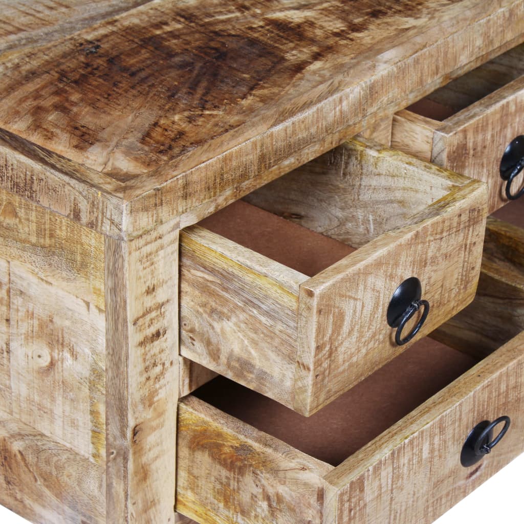 Coffee Table Rough Mango Wood 70x70x40 Cm