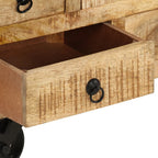 Coffee Table Rough Mango Wood 70x70x40 Cm