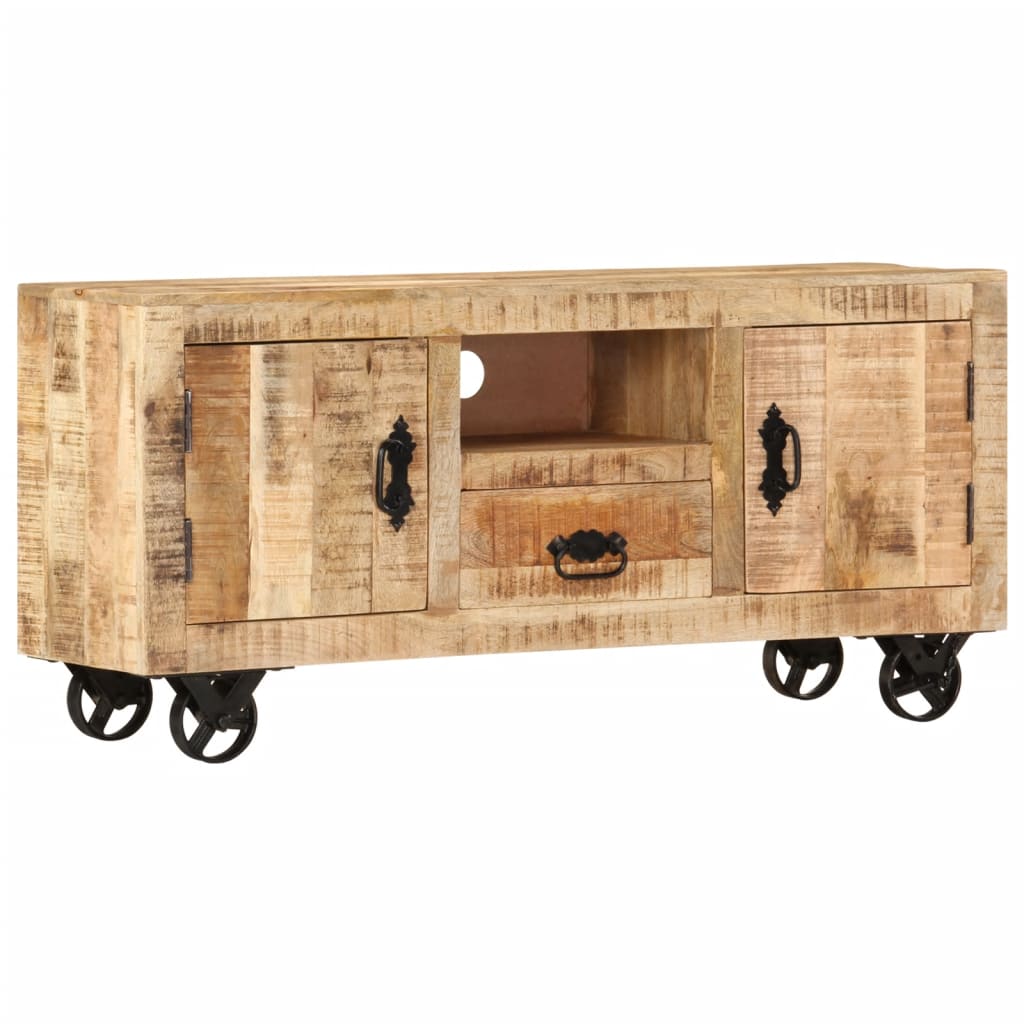 Tv Cabinet Rough Mango Wood 120x30x50 Cm