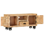 Tv Cabinet Rough Mango Wood 120x30x50 Cm