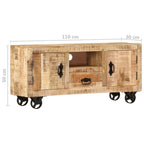 Tv Cabinet Rough Mango Wood 120x30x50 Cm