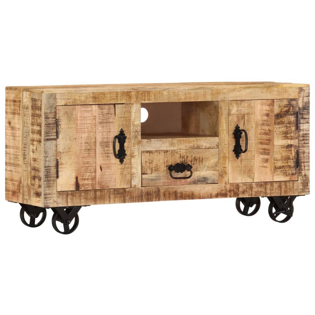 Tv Cabinet Rough Mango Wood 120x30x50 Cm