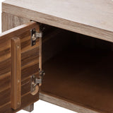 Tv Cabinet Solid Brushed Acacia Wood 140x38x40 Cm