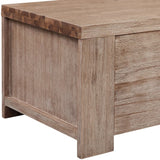Tv Cabinet Solid Brushed Acacia Wood 140x38x40 Cm