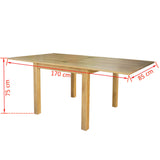 Extendable Table Oak 170x85x75 Cm