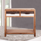 Console Table Solid Acacia Wood 86x30x75 Cm Natural