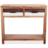 Console Table Solid Acacia Wood 86x30x75 Cm Natural