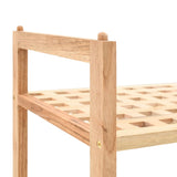 Shoe Rack Solid Walnut Wood 69x26x81 Cm