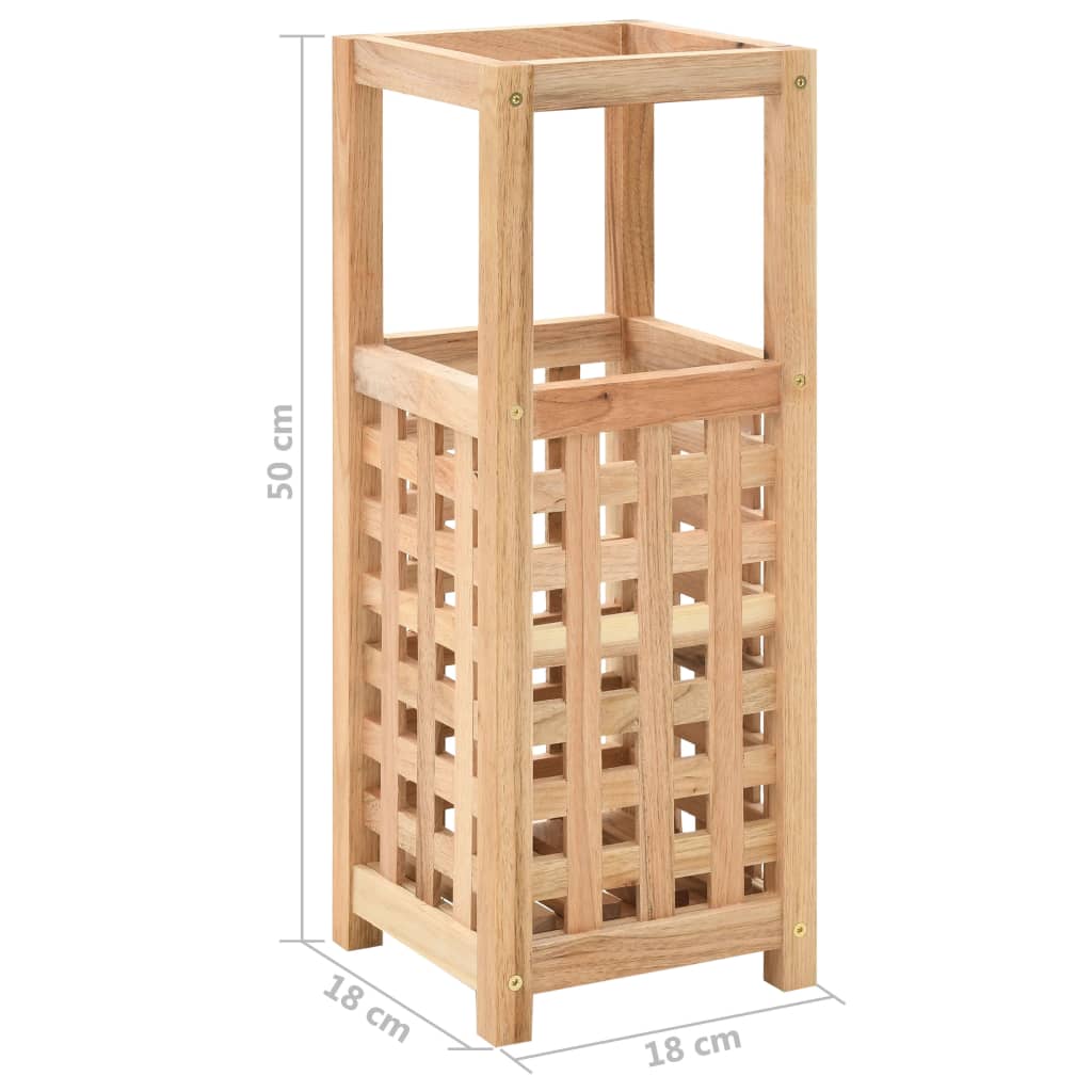 Umbrella Stand Solid Walnut Wood 18x18x50 Cm