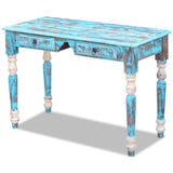 Desk Solid Reclaimed Wood- Blue