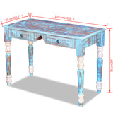 Desk Solid Reclaimed Wood- Blue