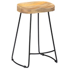 Bar Stools 2 Pcs Solid Wood