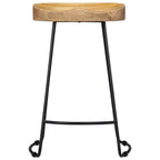 Bar Stools 2 Pcs Solid Wood