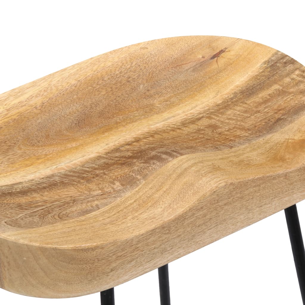 Bar Stools 2 Pcs Solid Wood