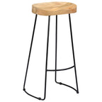 Bar Stools 2 Pcs Solid Wood