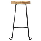 Bar Stools 2 Pcs Solid Wood