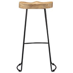 Bar Stools 2 Pcs Solid Wood
