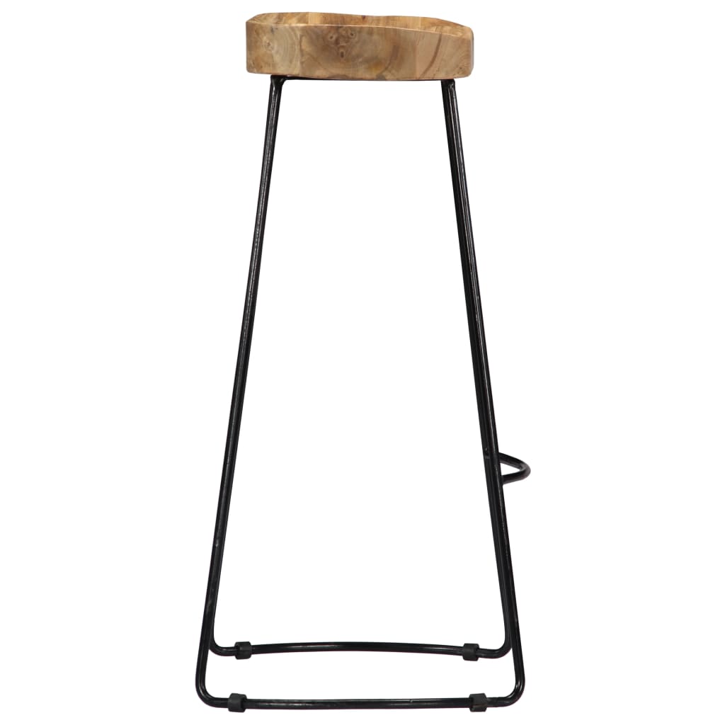 Bar Stools 2 Pcs Solid Wood