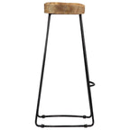 Bar Stools 2 Pcs Solid Wood