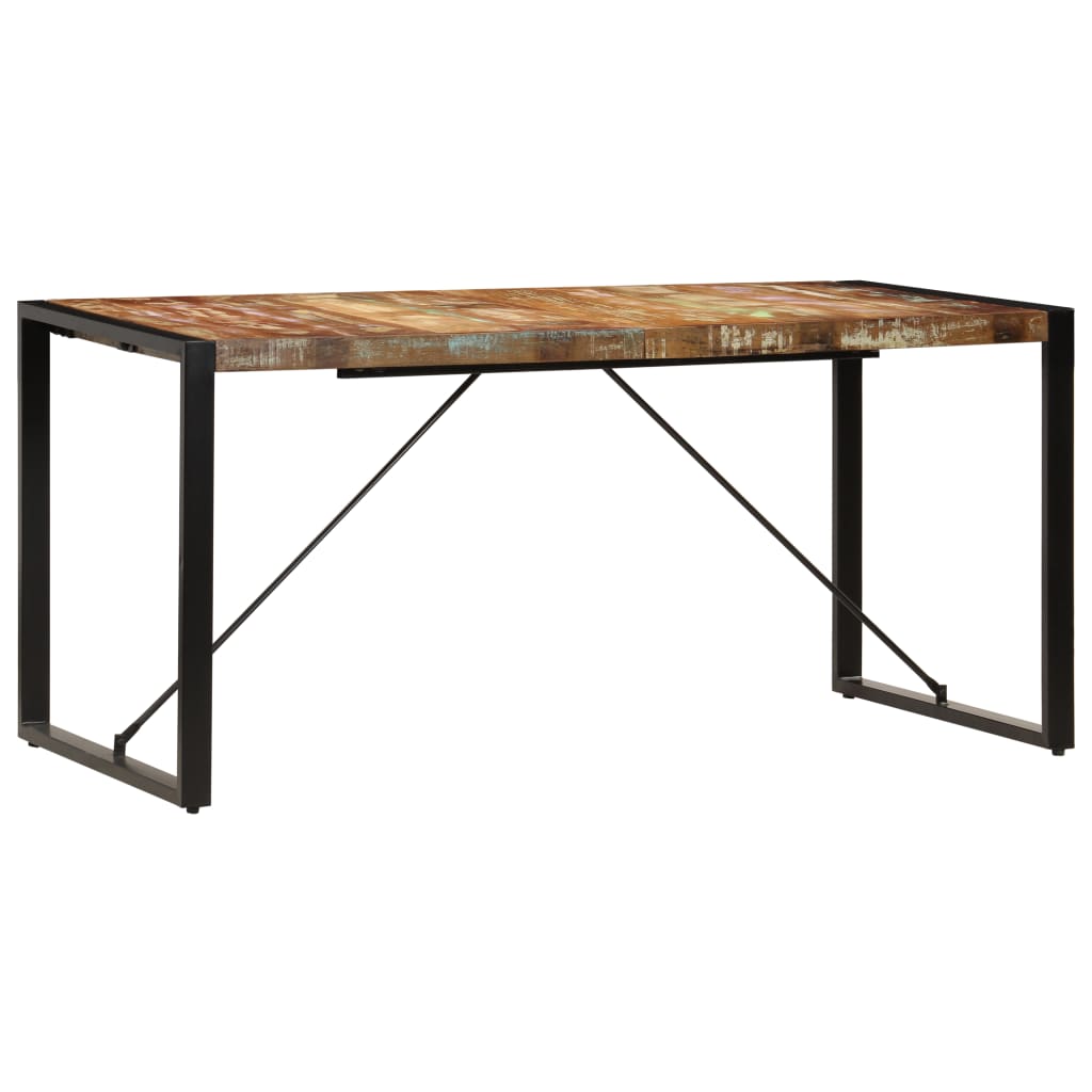 Dining Table 160x80x75 Cm Solid Reclaimed Wood