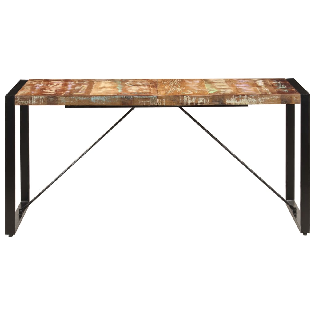 Dining Table 160x80x75 Cm Solid Reclaimed Wood