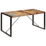 Dining Table 160x80x75 Cm Solid Reclaimed Wood