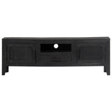 Tv Cabinet Black 118x30x40 Cm Solid Mango Wood