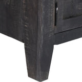 Tv Cabinet Black 118x30x40 Cm Solid Mango Wood
