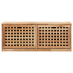 Shoe Storage Bench 94x20x38 Cm Solid Walnut Wood