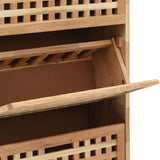 Shoe Storage Cabinet 55x20x104 Cm Solid Walnut Wood