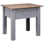 Nightstand Grey 50.5x50.5x52.5 Cm Pine Panama Range