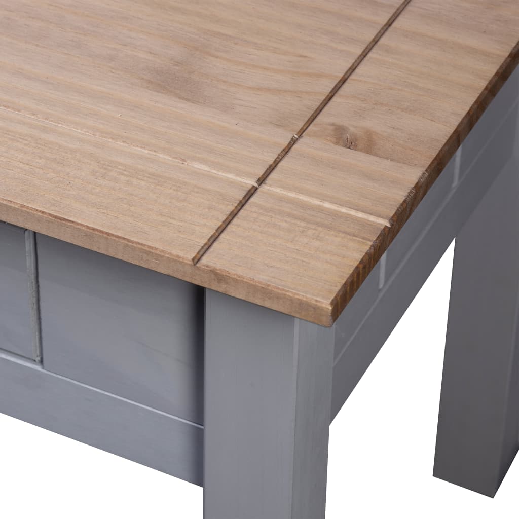 Nightstand Grey 50.5x50.5x52.5 Cm Pine Panama Range